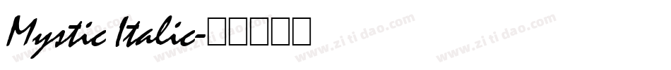 Mystic Italic字体转换